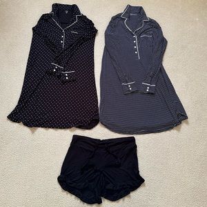 Gap Maternity PJ Dresses (XS) + Maternity Sleep Shorts (S)